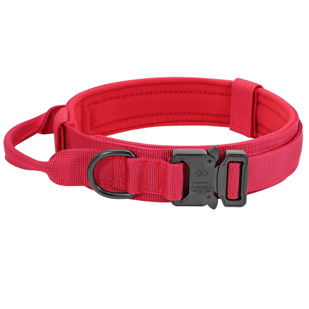 Durable Military Tactical Dog Collar Bungee Leash Set Pet Nylon Walking Training Collar For Medium Large Dogs