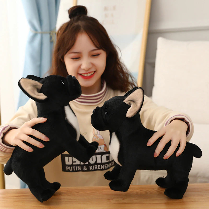 Simulation Dog Plush Toy Stuffed Animals High Quality Realistic French Bulldog, German Shepherd, Pug, & More