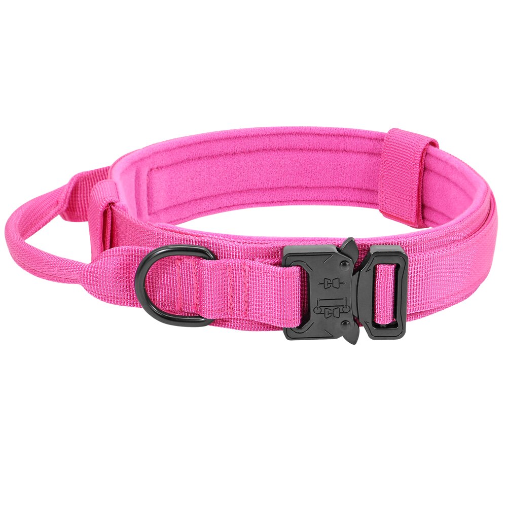 Durable Military Tactical Dog Collar Bungee Leash Set Pet Nylon Walking Training Collar For Medium Large Dogs