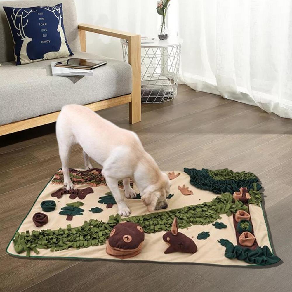 SnuffleMat Nosework Training Toy for Dogs - Giant Slow Feeder Puzzle Mat with Washable Fabric for Sniffing, Feeding, and Fun!