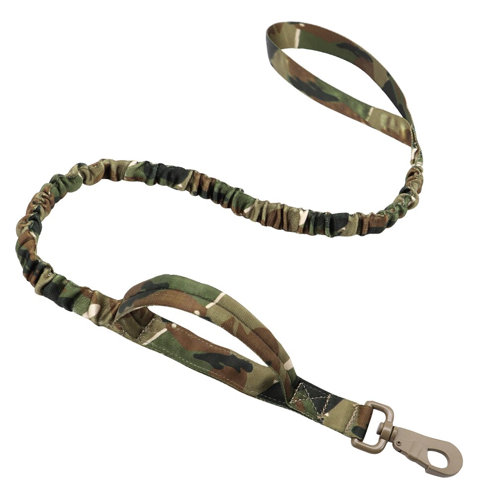 Durable Military Tactical Dog Collar Bungee Leash Set Pet Nylon Walking Training Collar For Medium Large Dogs