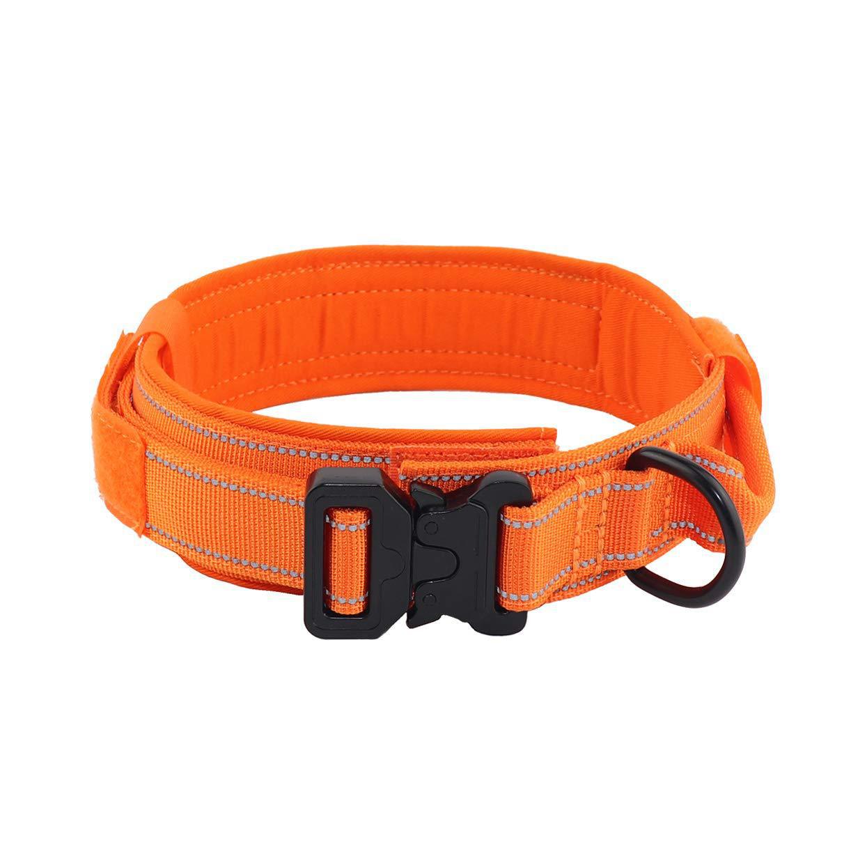 Durable Military Tactical Dog Collar Bungee Leash Set Pet Nylon Walking Training Collar For Medium Large Dogs