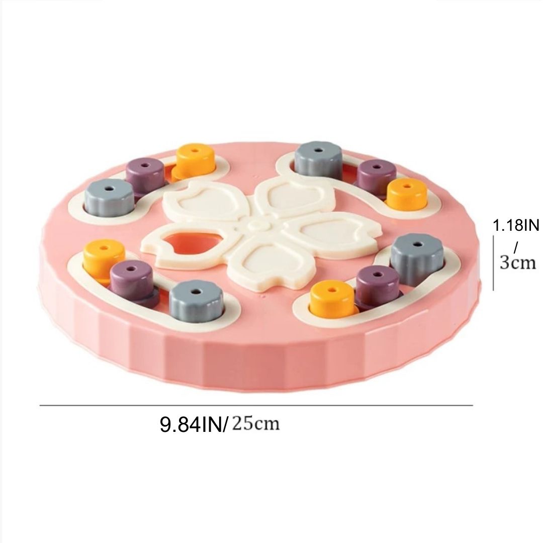 IQ Puzzle Dog Toys - Slow Feeder Interactive Food Dispenser and Non-Slip Bowl for Dogs - Enhance Training and Slow Eating Habits