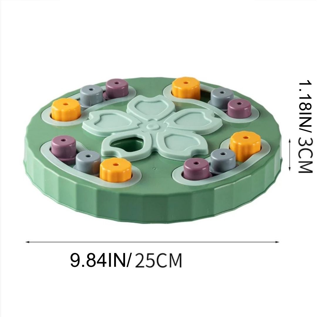 IQ Puzzle Dog Toys - Slow Feeder Interactive Food Dispenser and Non-Slip Bowl for Dogs - Enhance Training and Slow Eating Habits