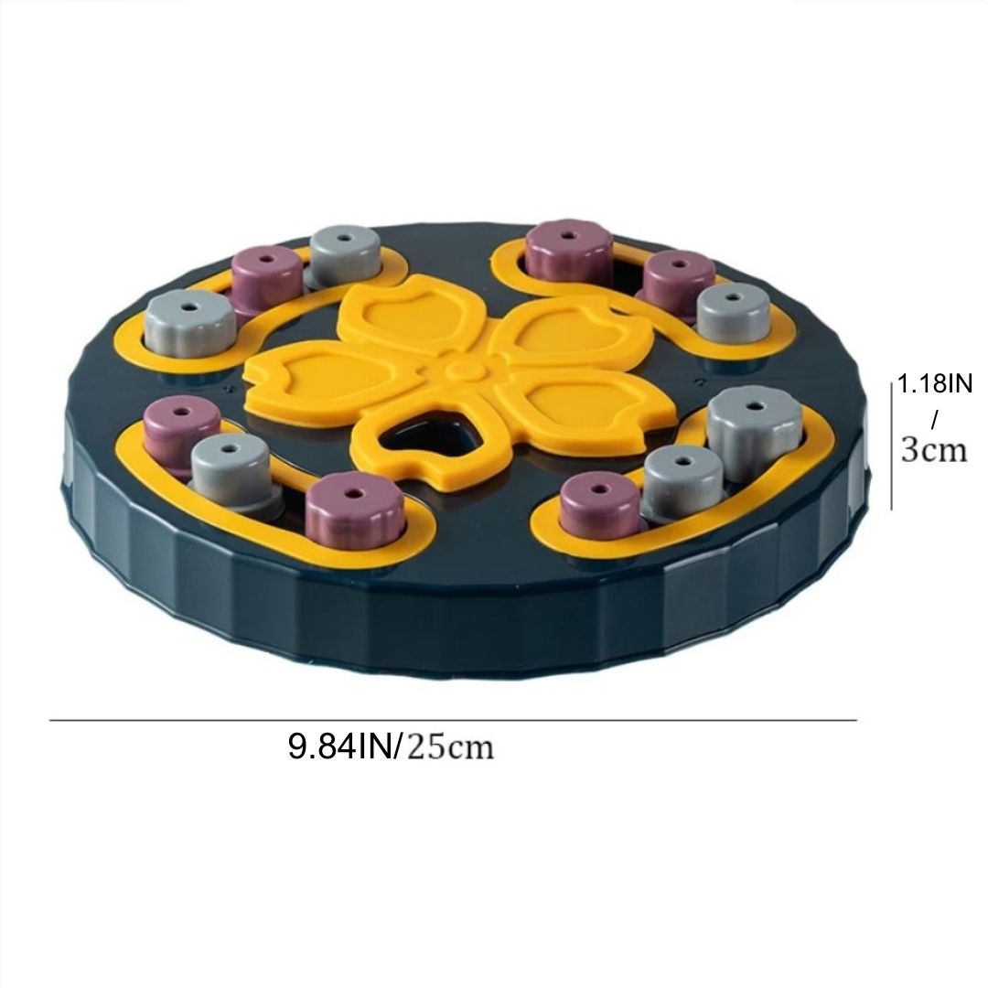 IQ Puzzle Dog Toys - Slow Feeder Interactive Food Dispenser and Non-Slip Bowl for Dogs - Enhance Training and Slow Eating Habits
