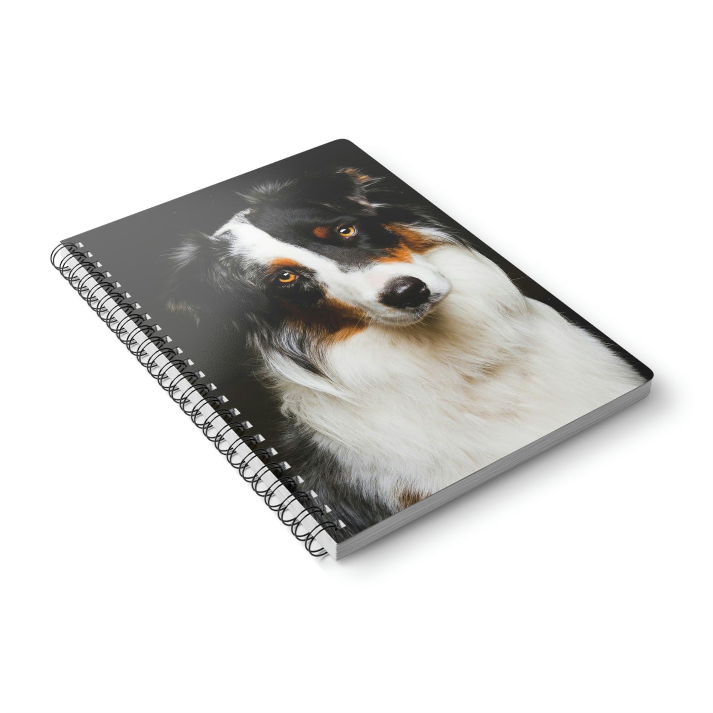 Shepherd's Scribbles: Wirebound Softcover Notebook, A5 with Stunning Australian Shepherd Photo Cover