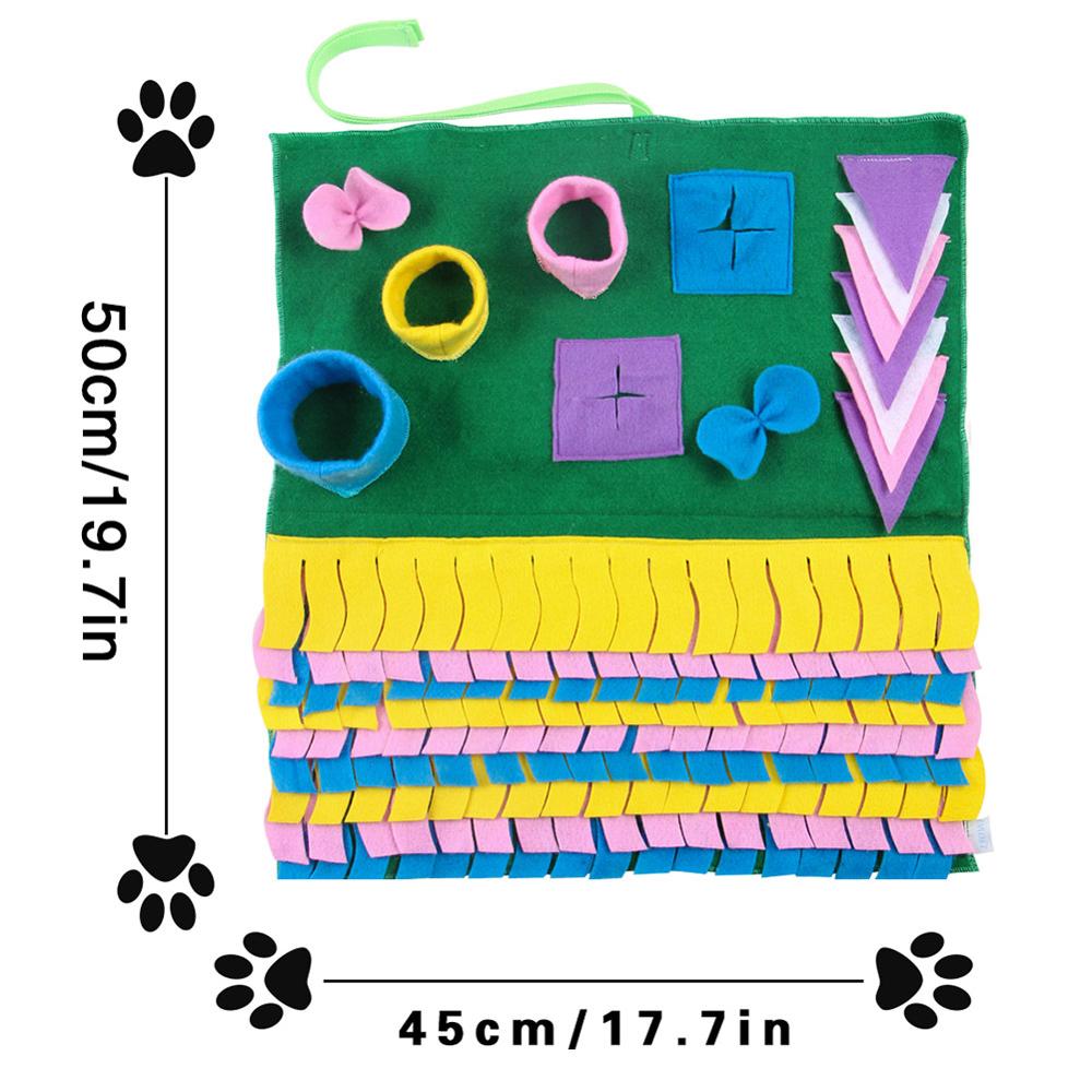 Pet Snuffle Mat - Detachable Fleece Pads for Sniffing and Training - Interactive Nosework Puzzle Toy to Relieve Stress and Keep Dogs Entertained