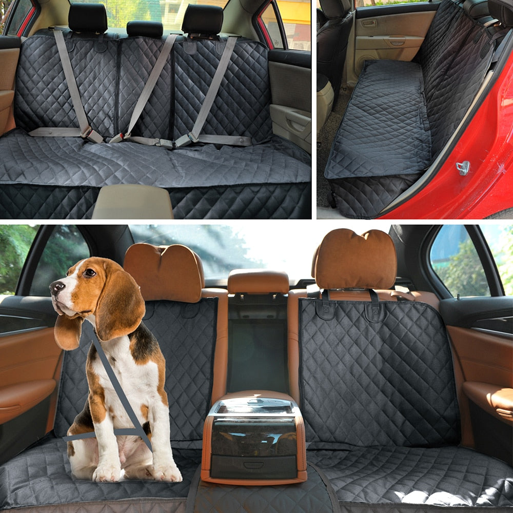Waterproof Dog Car Seat Cover with Armrest Access - Pet Travel Cushion for Car Rear Back Mat and Middle Seat Protector