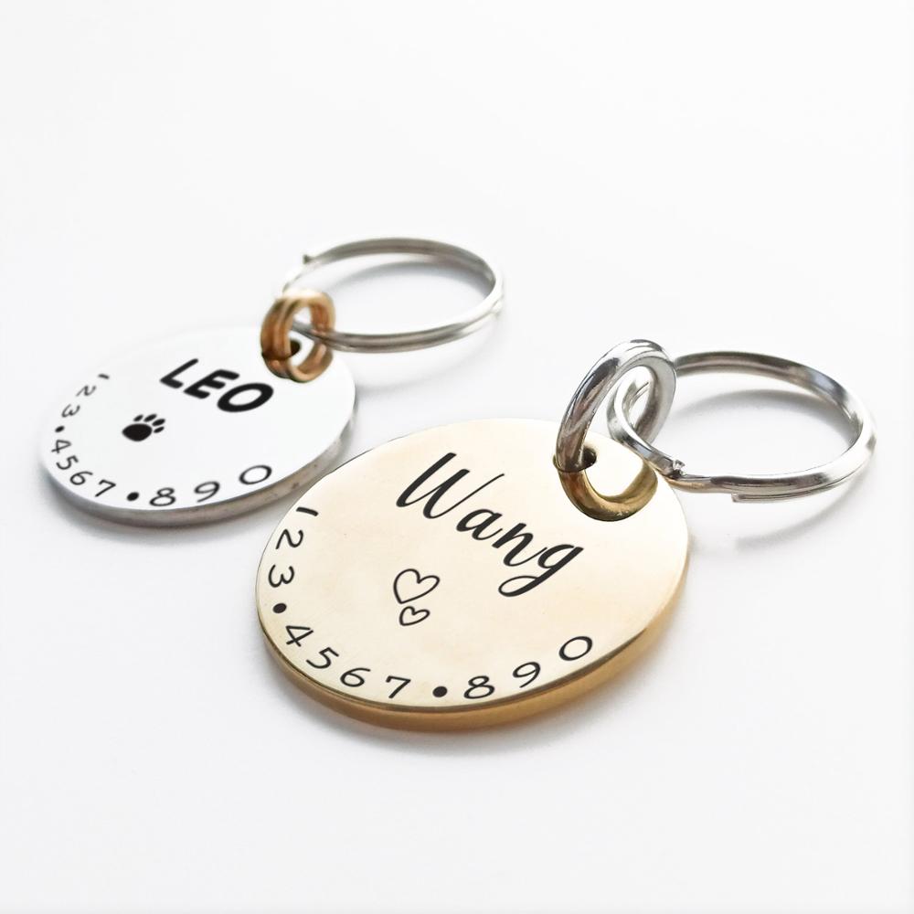 Custom Engraved Pet ID Tag - Personalized Dog Name Tag Collar Accessory Charm