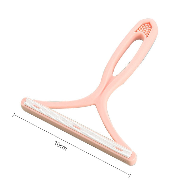 Portable Double-Sided Pet Hair Remover Brush and Fabric Shaver for Clothes and Carpet - Manual Lint Remover with Fluff and Fuzz Removing Capabilities