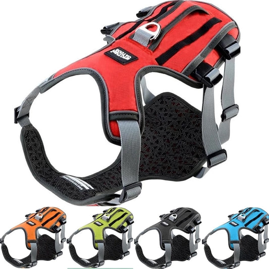 Adjustable Reflective Dog Harness for Medium and Large Breeds - Durable Outdoor Pet Supplies and Accessories