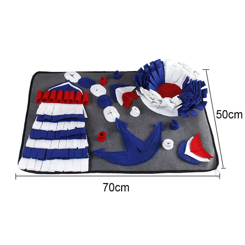 Pet Snuffle Mat - Detachable Fleece Pads for Sniffing and Training - Interactive Nosework Puzzle Toy to Relieve Stress and Keep Dogs Entertained