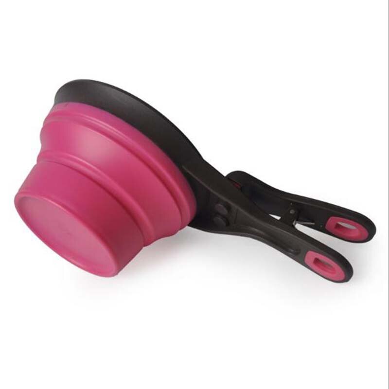 Folding Silicone Pet Bowl Measuring Cup - Portable and Convenient Dog Scoop for Food and Water