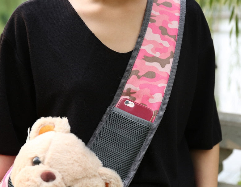Pet Puppy Carrier S/L Outdoor Travel Dog Shoulder Bag Mesh Oxford Single Sling Handbag Comfort Tote Pouch Breathable Bag Cellphone Holder