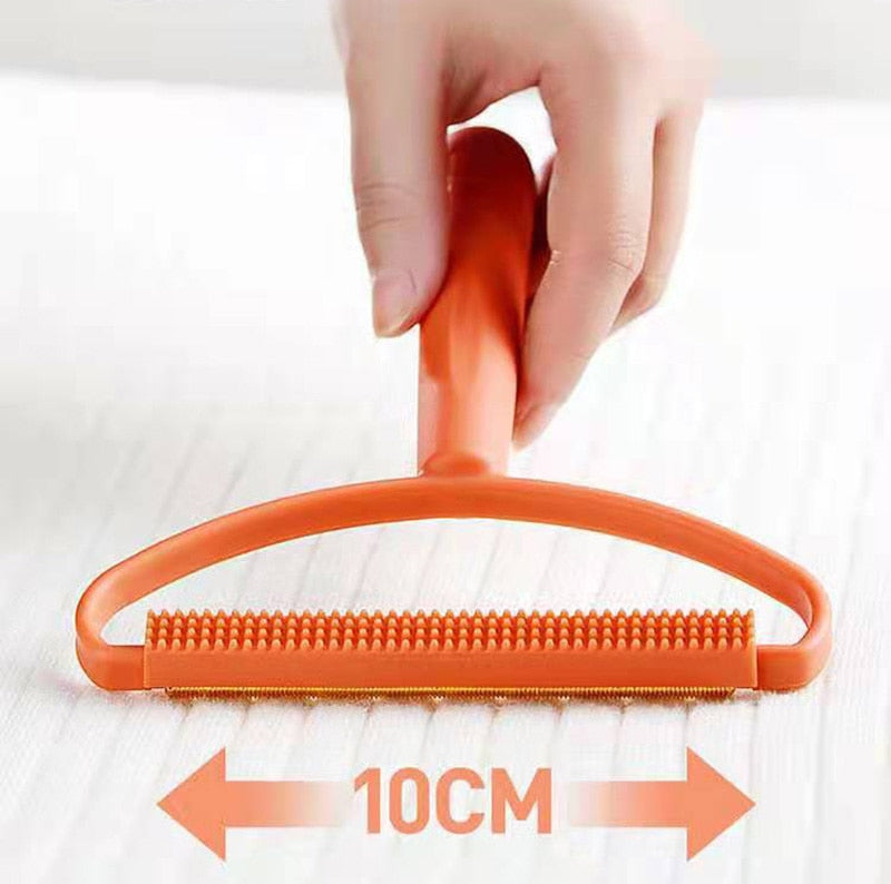 Portable Double-Sided Pet Hair Remover Brush and Fabric Shaver for Clothes and Carpet - Manual Lint Remover with Fluff and Fuzz Removing Capabilities