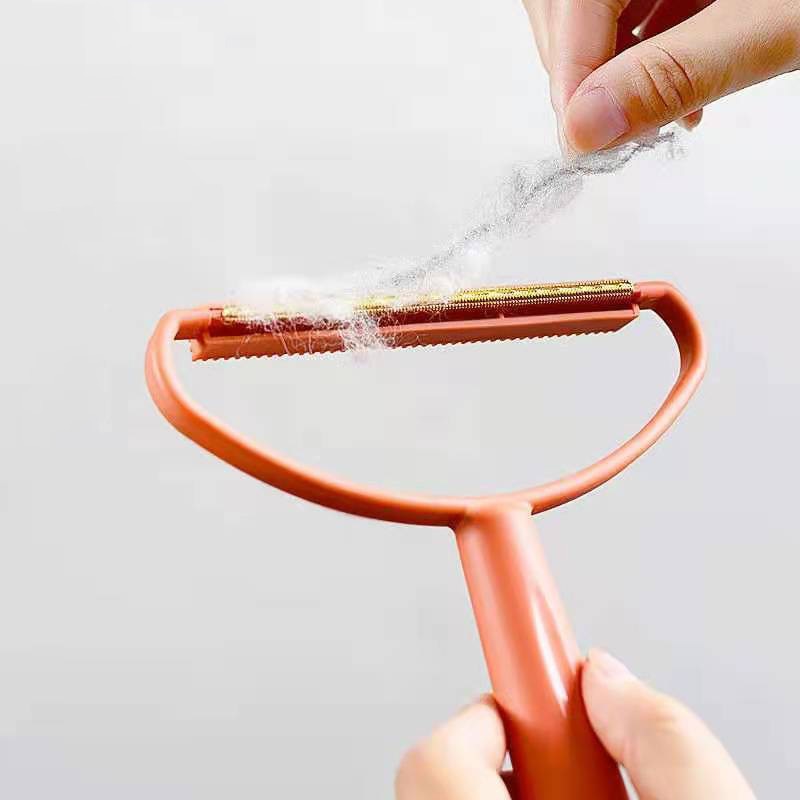 Portable Double-Sided Pet Hair Remover Brush and Fabric Shaver for Clothes and Carpet - Manual Lint Remover with Fluff and Fuzz Removing Capabilities