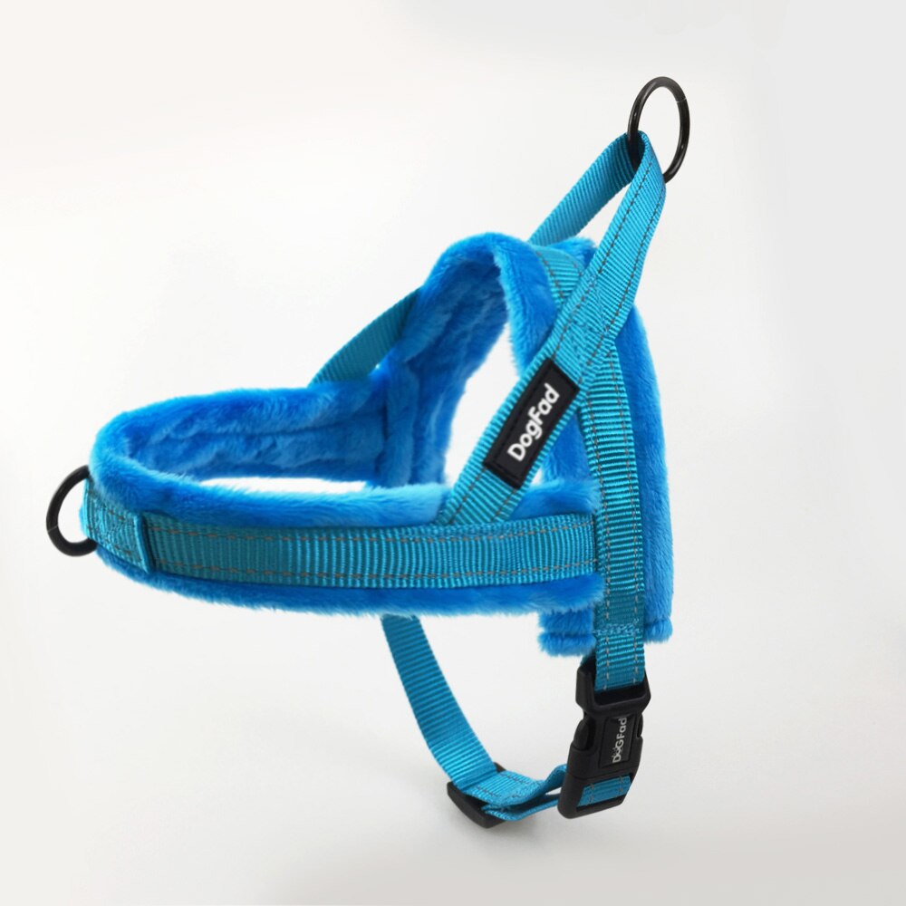Reflective No-Pull Dog Harness with Flannel Padding - Adjustable Vest for Small, Medium, and Large Dogs - Ideal for Walking and Training