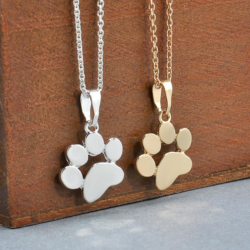 Paw Print Necklace for Women - Cute and Fashionable Pet Jewelry for Dog Lovers - Perfect for Parties, Daily Wear, and Gifts