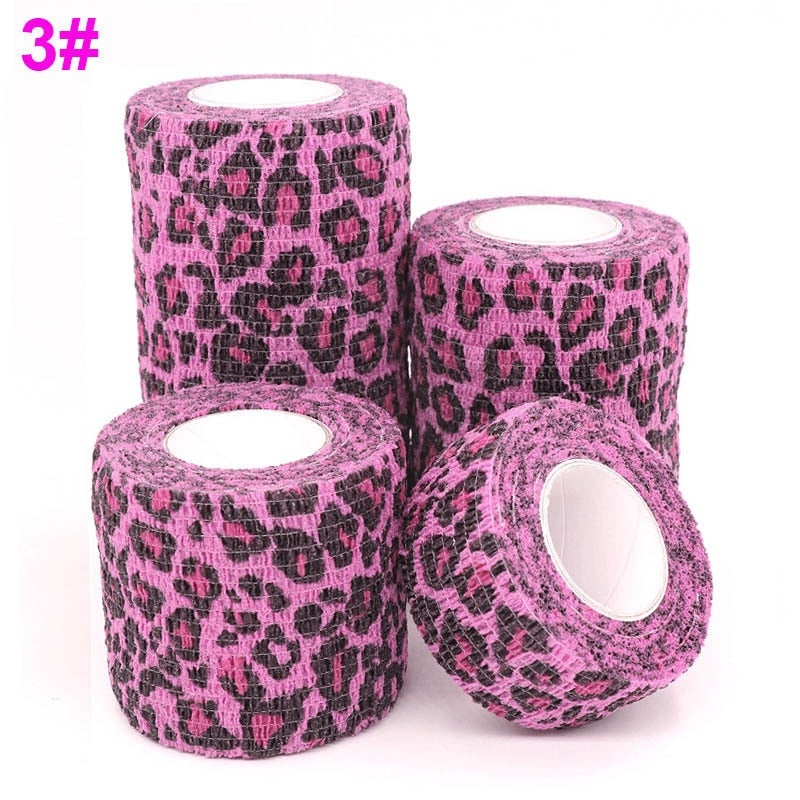 Colorful Printed Medical Elastic Bandage for Pets - Self-Adhesive and Stretchy Therapy Wrap Tape, 15FT Long