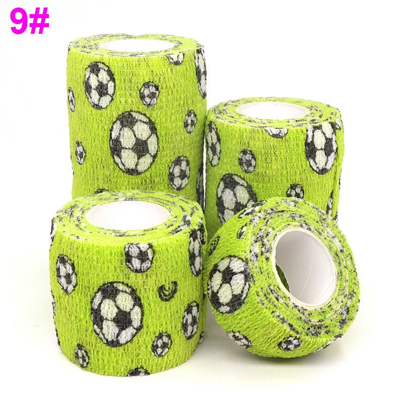 Colorful Printed Medical Elastic Bandage for Pets - Self-Adhesive and Stretchy Therapy Wrap Tape, 15FT Long