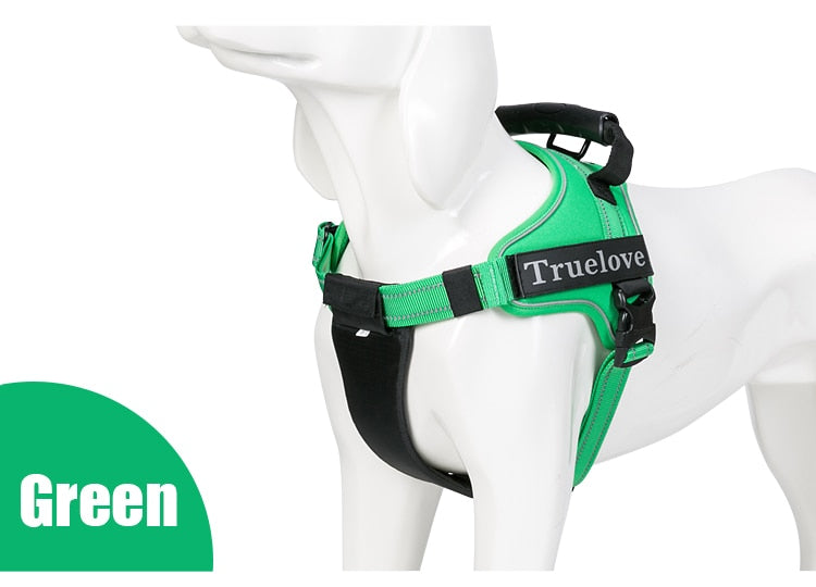 Truelove No-Pull Dog Harness with Reflective Stitching - Suitable for Outdoor Adventures and Large Breeds - TLH5753