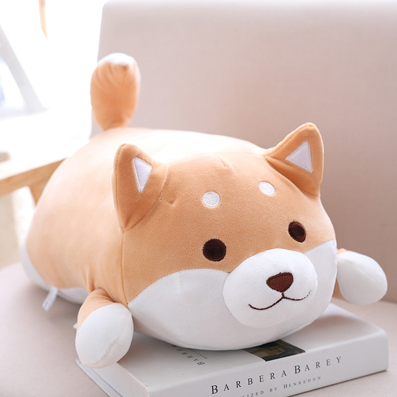 Corgi Dog Plush Pillow - Adorable Shiba Inu Stuffed Animal Toy for Sleeping and Cuddling - Perfect Gift - 13.77in Size