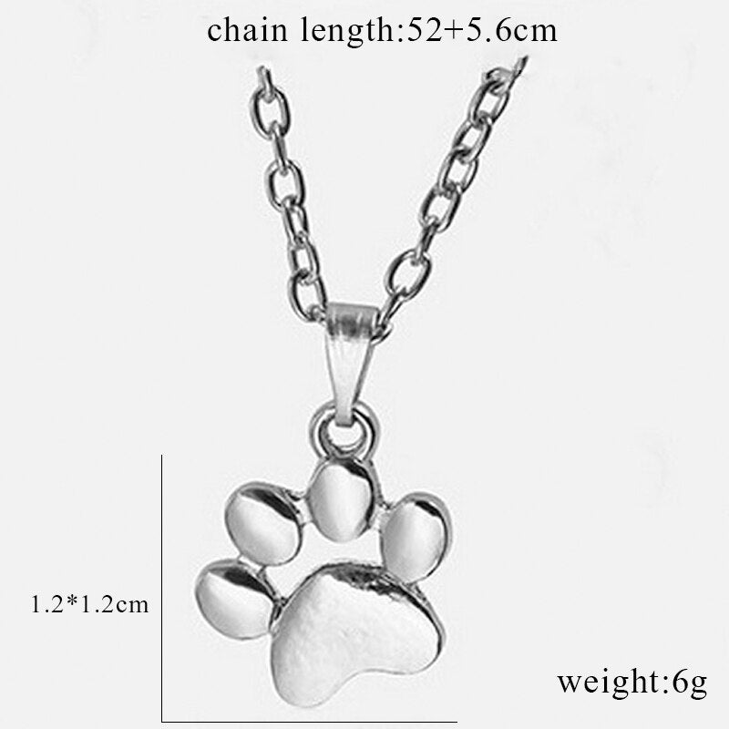 Paw Print Necklace for Women - Cute and Fashionable Pet Jewelry for Dog Lovers - Perfect for Parties, Daily Wear, and Gifts
