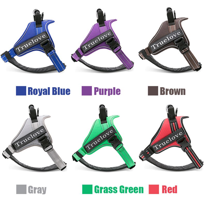 Truelove No-Pull Dog Harness with Reflective Stitching - Suitable for Outdoor Adventures and Large Breeds - TLH5753