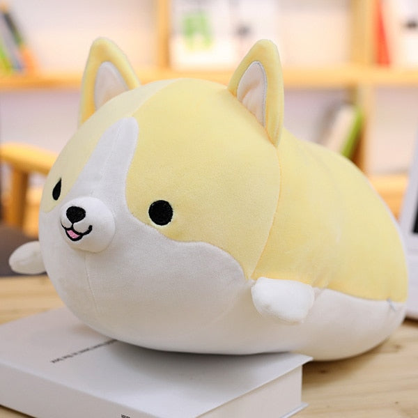 Corgi Dog Plush Pillow - Adorable Shiba Inu Stuffed Animal Toy for Sleeping and Cuddling - Perfect Gift - 13.77in Size