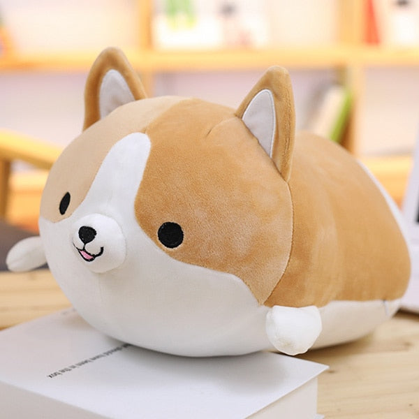 Corgi Dog Plush Pillow - Adorable Shiba Inu Stuffed Animal Toy for Sleeping and Cuddling - Perfect Gift - 13.77in Size