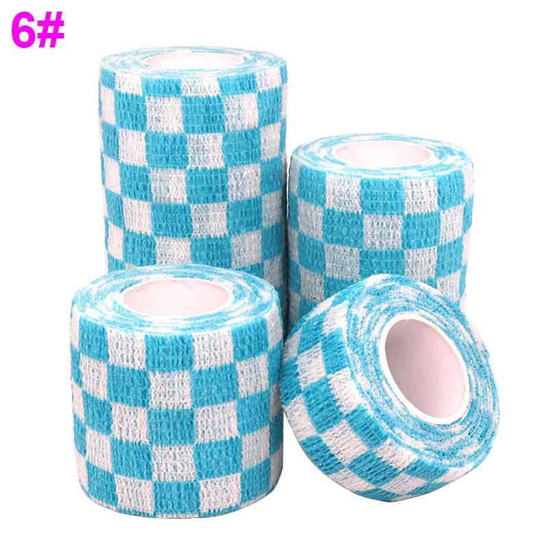 Colorful Printed Medical Elastic Bandage for Pets - Self-Adhesive and Stretchy Therapy Wrap Tape, 15FT Long