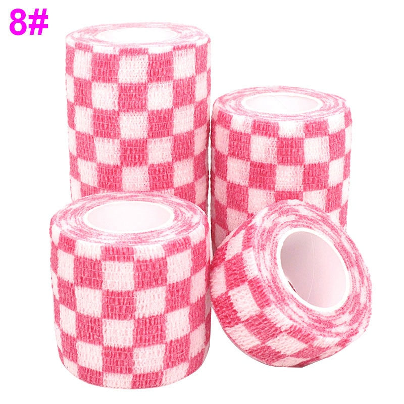 Colorful Printed Medical Elastic Bandage for Pets - Self-Adhesive and Stretchy Therapy Wrap Tape, 15FT Long