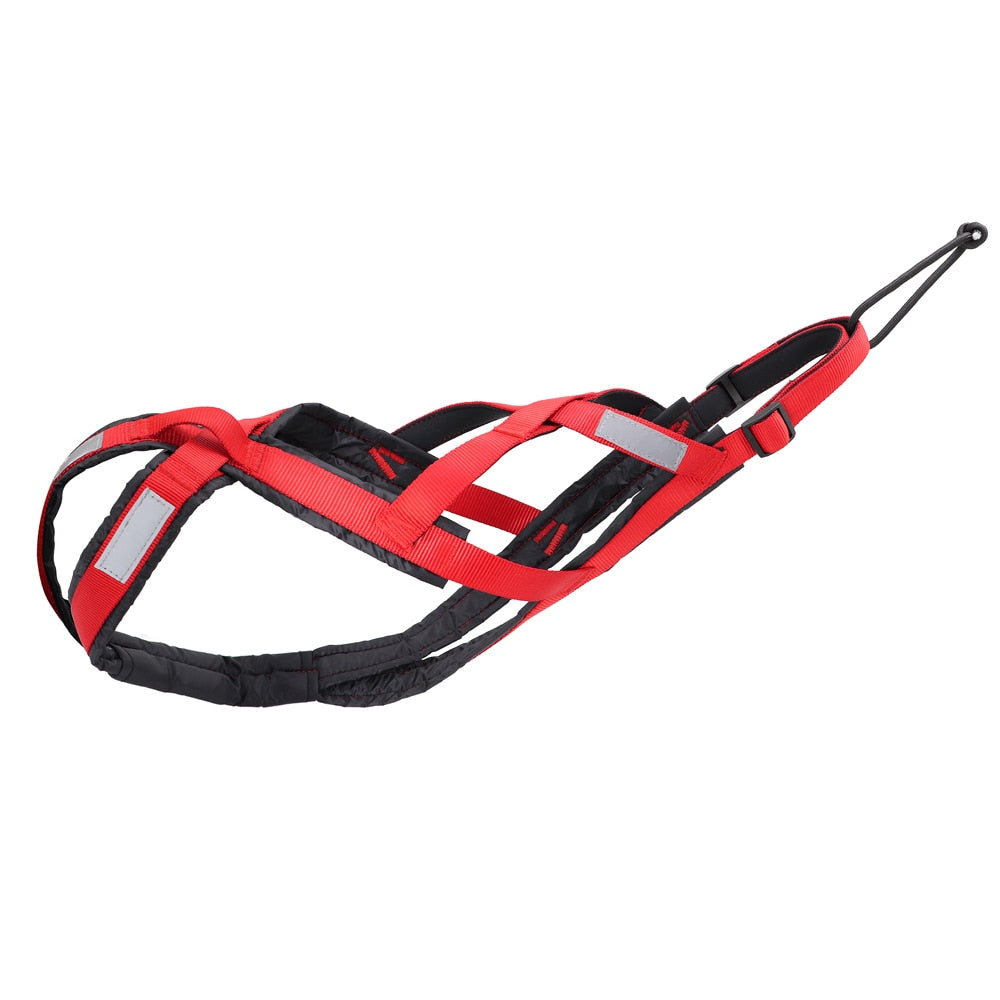 Reflective Waterproof Dog Sled Harness for Medium and Large Dogs - Ideal for Skijoring and Scootering