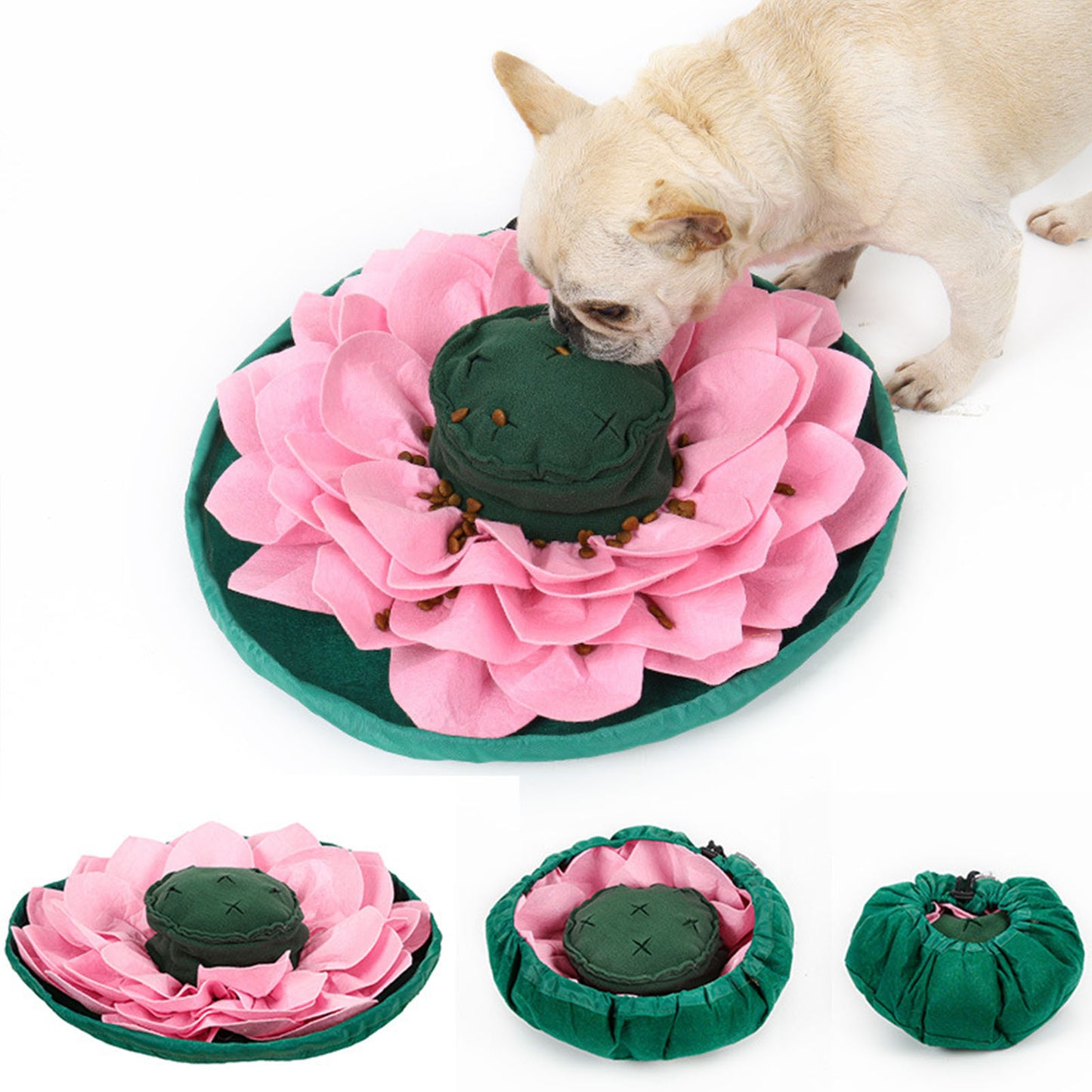 Pet Snuffle Mat - Detachable Fleece Pads for Sniffing and Training - Interactive Nosework Puzzle Toy to Relieve Stress and Keep Dogs Entertained