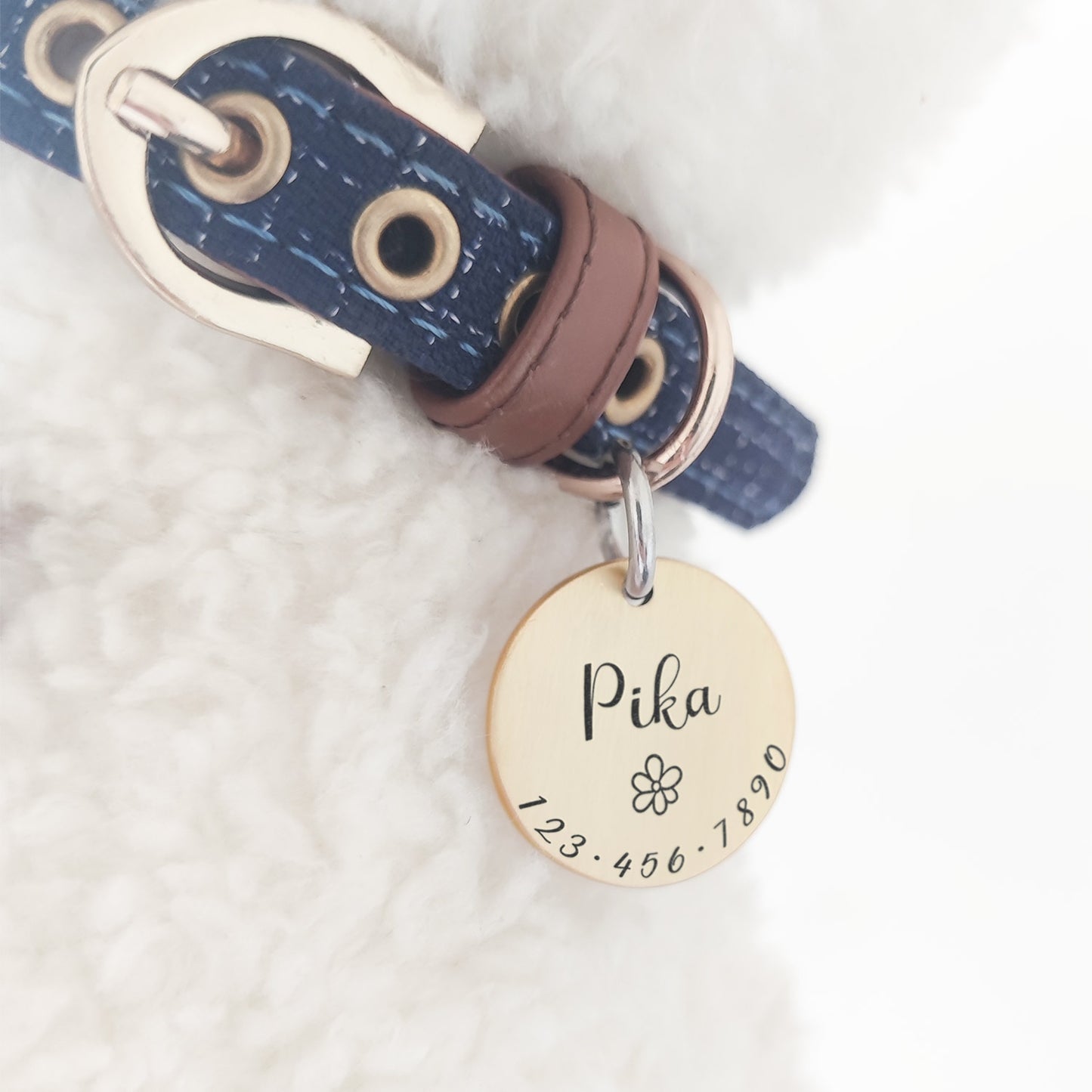Custom Engraved Pet ID Tag - Personalized Dog Name Tag Collar Accessory Charm