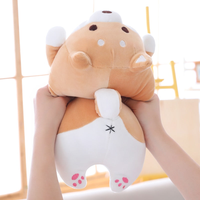 Corgi Dog Plush Pillow - Adorable Shiba Inu Stuffed Animal Toy for Sleeping and Cuddling - Perfect Gift - 13.77in Size