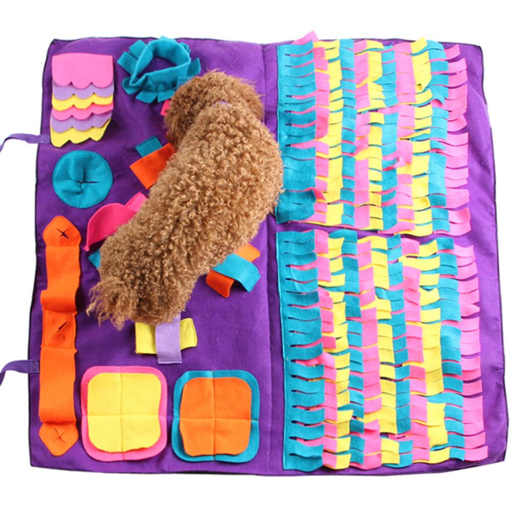 Pet Snuffle Mat - Detachable Fleece Pads for Sniffing and Training - Interactive Nosework Puzzle Toy to Relieve Stress and Keep Dogs Entertained