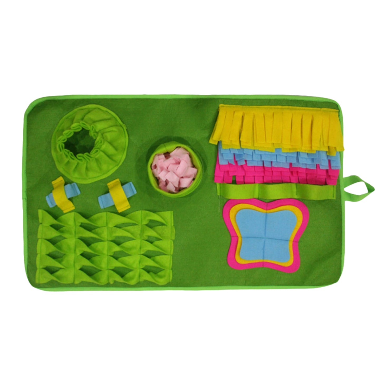 Pet Snuffle Mat - Detachable Fleece Pads for Sniffing and Training - Interactive Nosework Puzzle Toy to Relieve Stress and Keep Dogs Entertained
