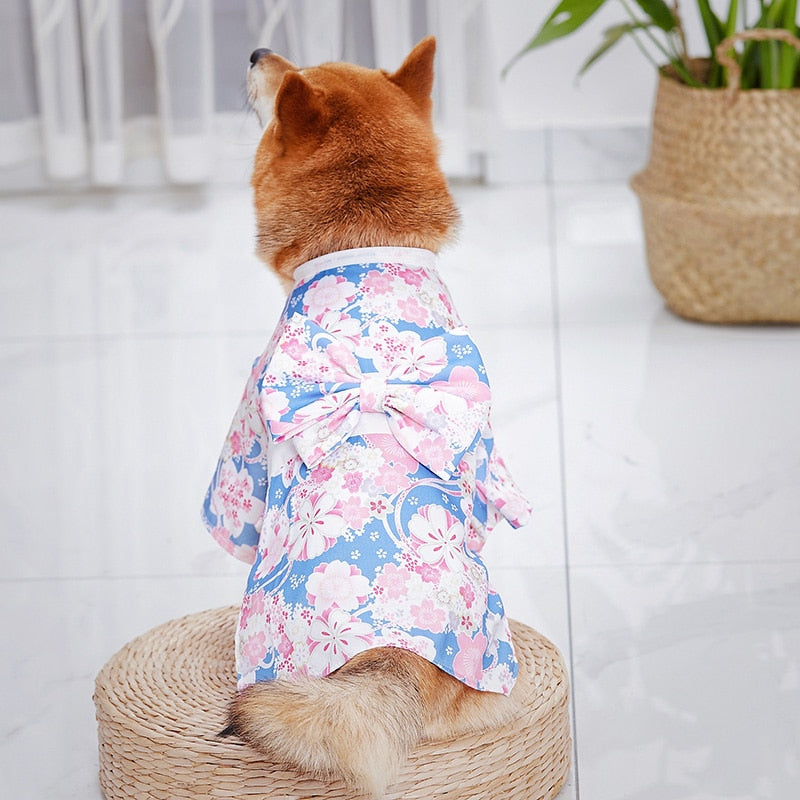 Summer Kimono Pet Clothes - Japanese Style Dog Outfits