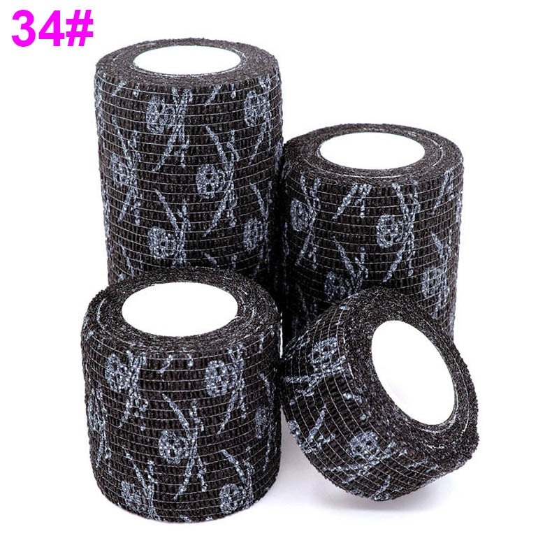 Colorful Printed Medical Elastic Bandage for Pets - Self-Adhesive and Stretchy Therapy Wrap Tape, 15FT Long