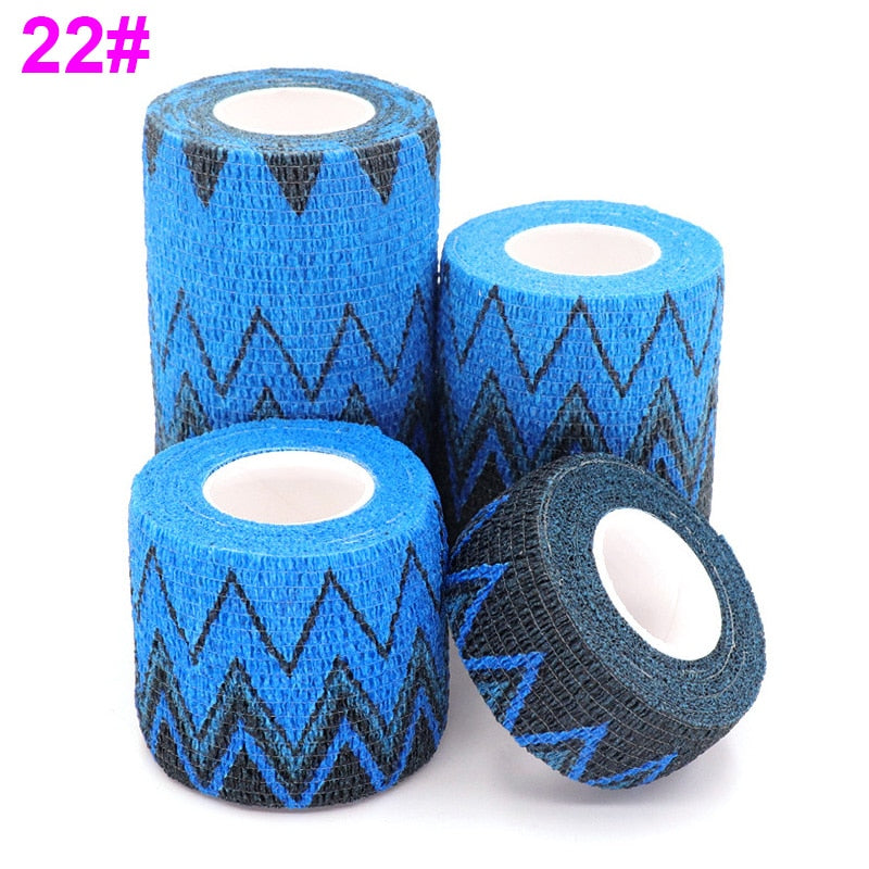 Colorful Printed Medical Elastic Bandage for Pets - Self-Adhesive and Stretchy Therapy Wrap Tape, 15FT Long