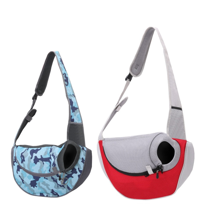 Pet Puppy Carrier S/L Outdoor Travel Dog Shoulder Bag Mesh Oxford Single Sling Handbag Comfort Tote Pouch Breathable Bag Cellphone Holder