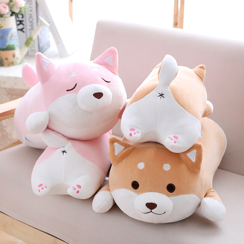 Corgi Dog Plush Pillow - Adorable Shiba Inu Stuffed Animal Toy for Sleeping and Cuddling - Perfect Gift - 13.77in Size