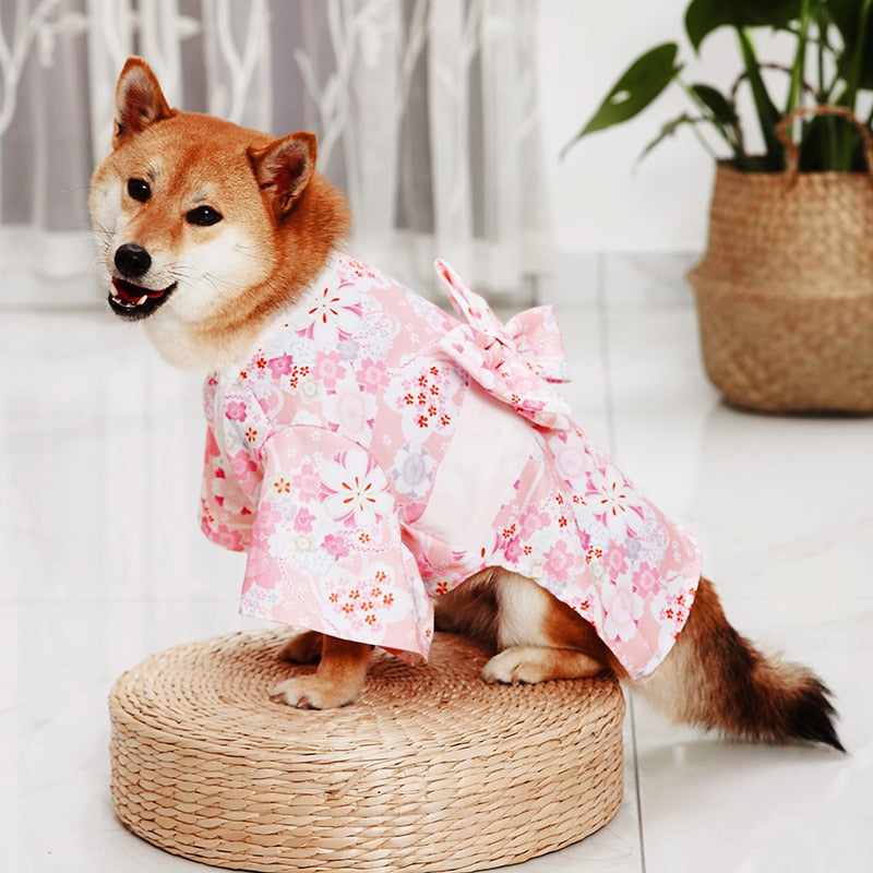 Summer Kimono Pet Clothes - Japanese Style Dog Outfits