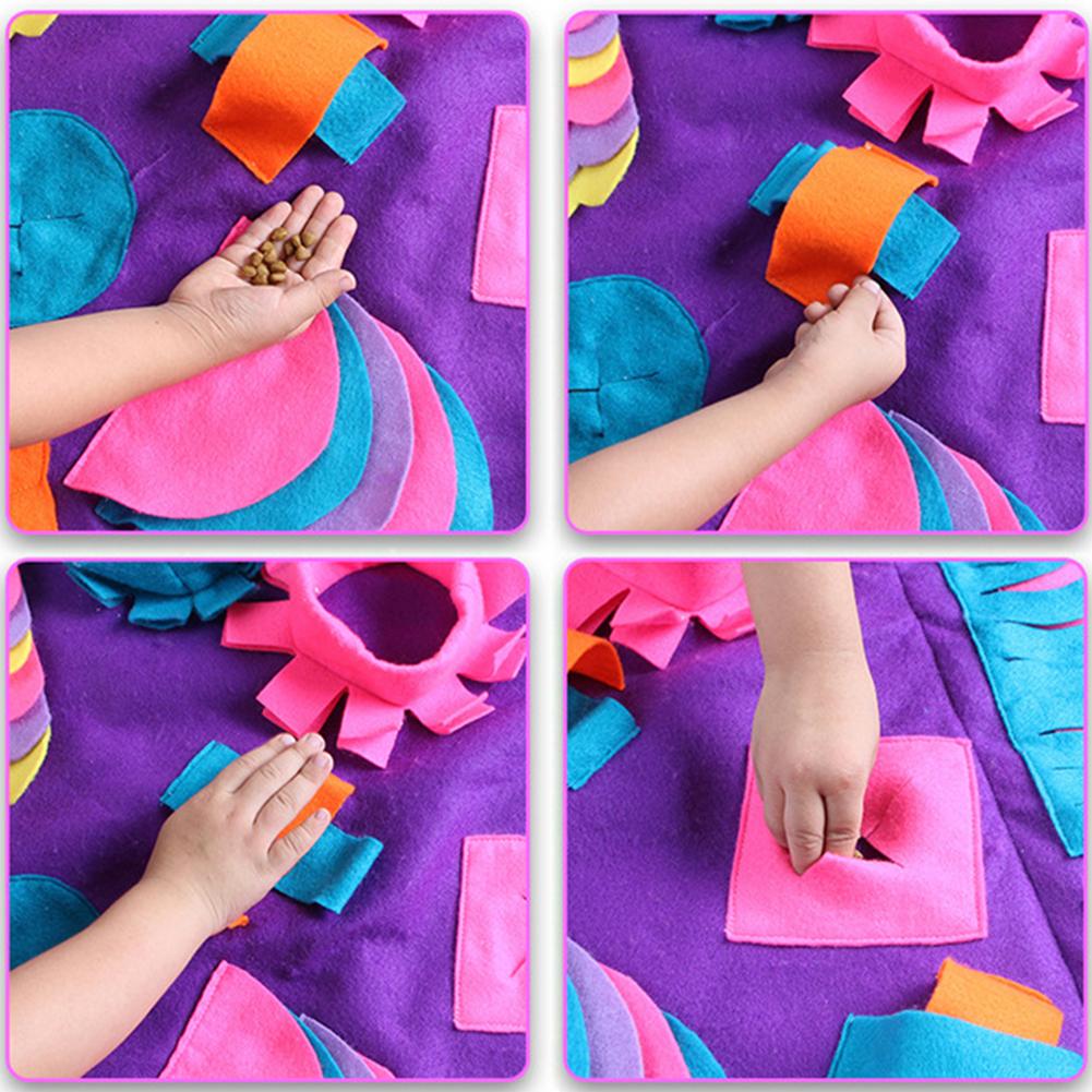 Pet Snuffle Mat - Detachable Fleece Pads for Sniffing and Training - Interactive Nosework Puzzle Toy to Relieve Stress and Keep Dogs Entertained