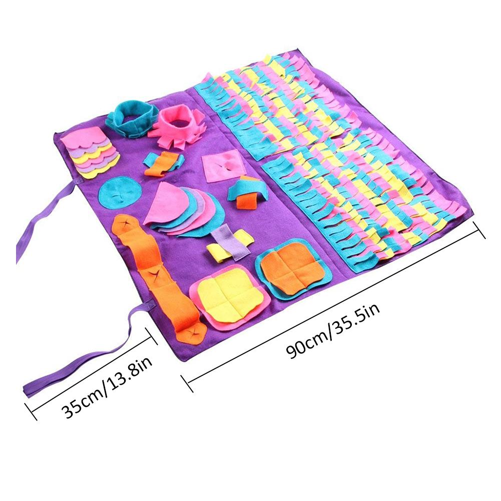Pet Snuffle Mat - Detachable Fleece Pads for Sniffing and Training - Interactive Nosework Puzzle Toy to Relieve Stress and Keep Dogs Entertained
