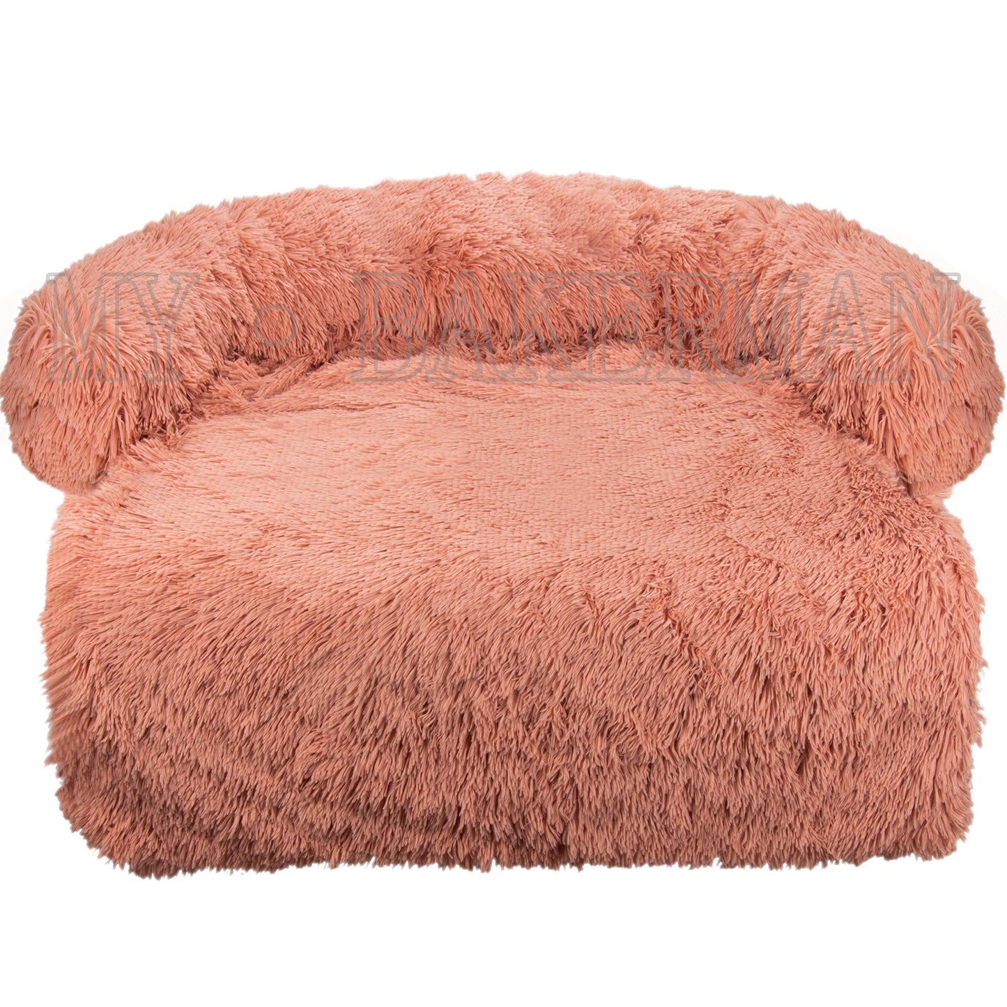 Large Dog Sofa Bed - Calming Pet Bed with Soft Washable Nest, Ideal for Comfortable Resting and Sleeping, Furniture Protector Mat and Blanket Included
