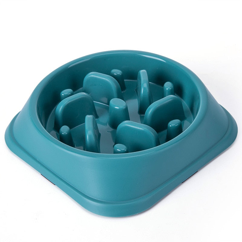 Non-Slip Dog Slow Feeder Bowl - Puzzle Bowl for Anti-Gulping and Slower Food Feeding - Suitable for Small and Medium Dogs and Puppies