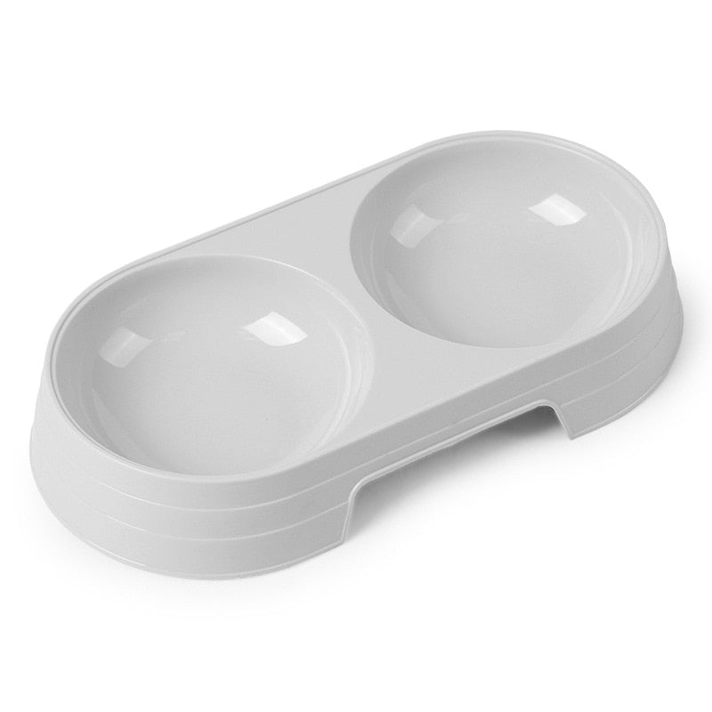 Puppy Double Pet Bowls - Dog Food Dish Feeder and Water Pet Drinking Dish Stainless Steel