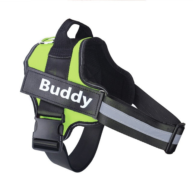 Personalized No-Pull Dog Harness with Velcro ID Customization and Reflective Design
